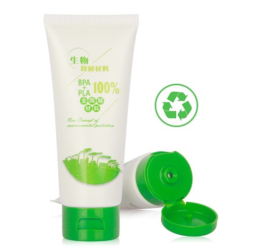 70-150ml Eco-Friendly Sugarcaner Plastic Sustainable Tube With Flip Cap