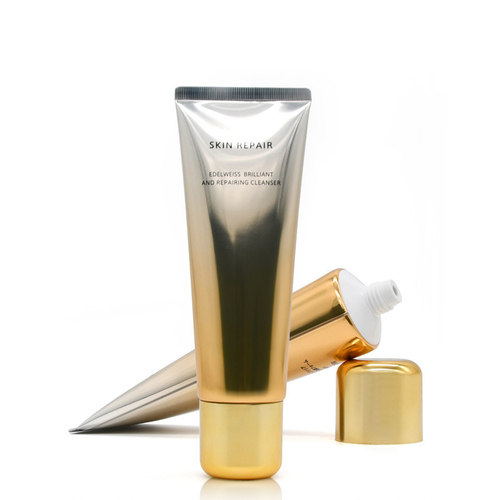 Highlighted 70-150ml Gold Screw Cap Tube For Face Cleanser Cream and Body Cream